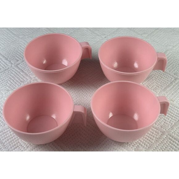 Fisher-Price Other - 4 Replacement Pink Cups Fisher Price‎ Fun with Food Tea Set Plastic Vintage 1982